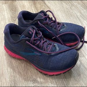 Brooks Ghost 12 blue pink combo running training sneakers sz 6.5